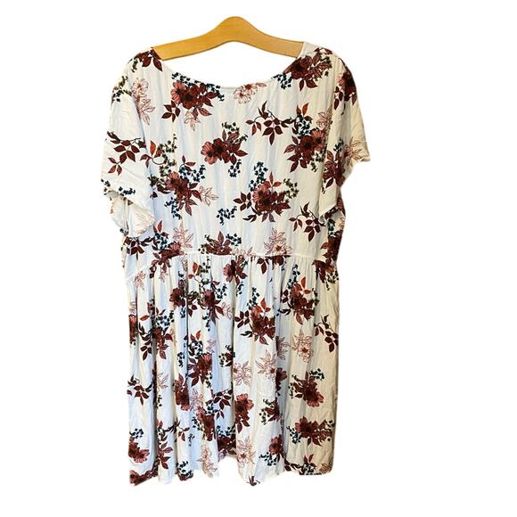 Torrid Floral Print shirt Dress fall autumncore plus size 4X knee length comfy - Picture 1 of 7